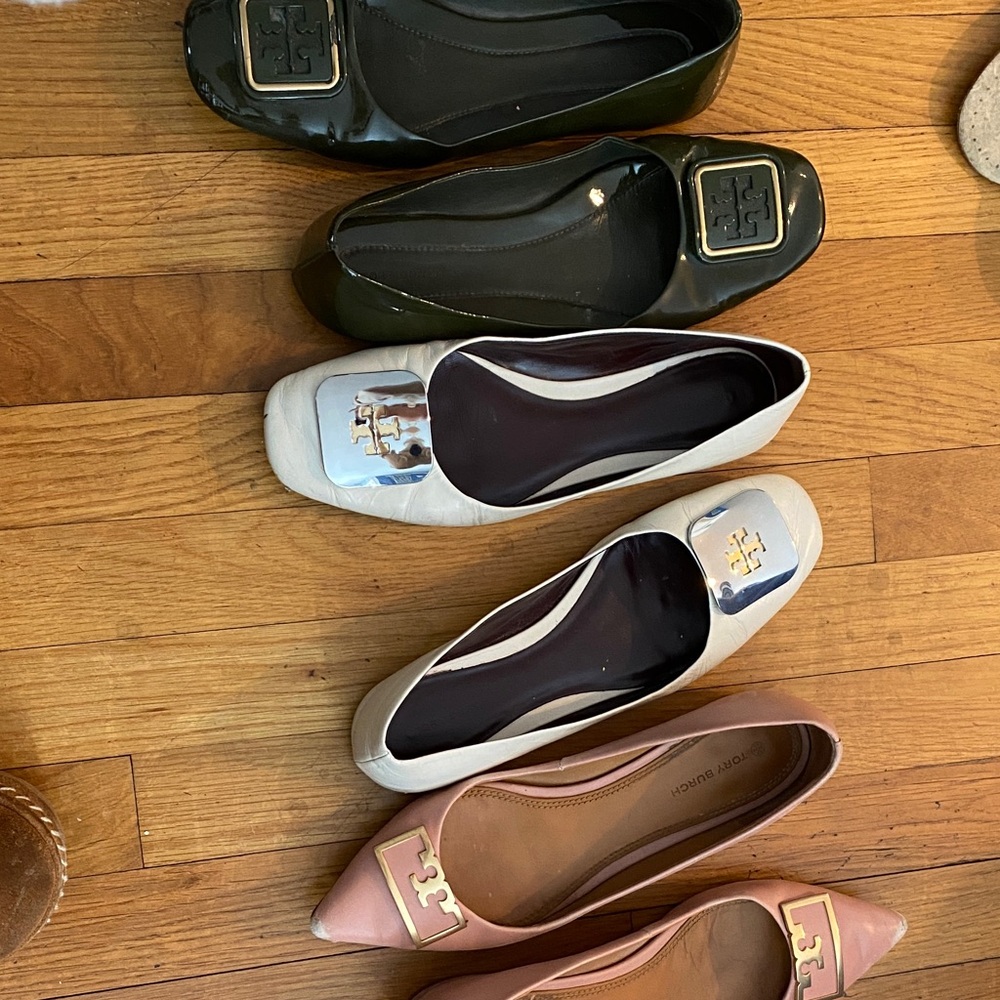 Tory Burch Women's Flats - Black, White, and Pink
